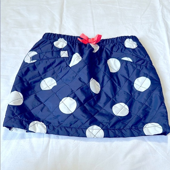 Gymboree Navy Blue Quilted Skirt with White Polka Dots Mini Size 5 - Picture 1 of 5